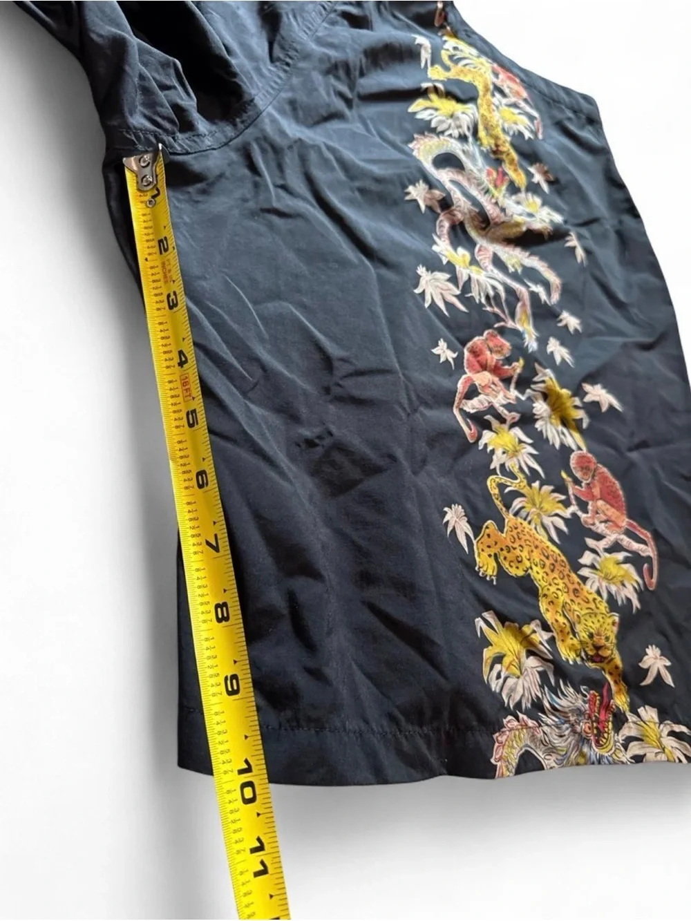 Vintage y2k Polo by Ralph Lauren Black Swim Shorts with Tropical Embroidery